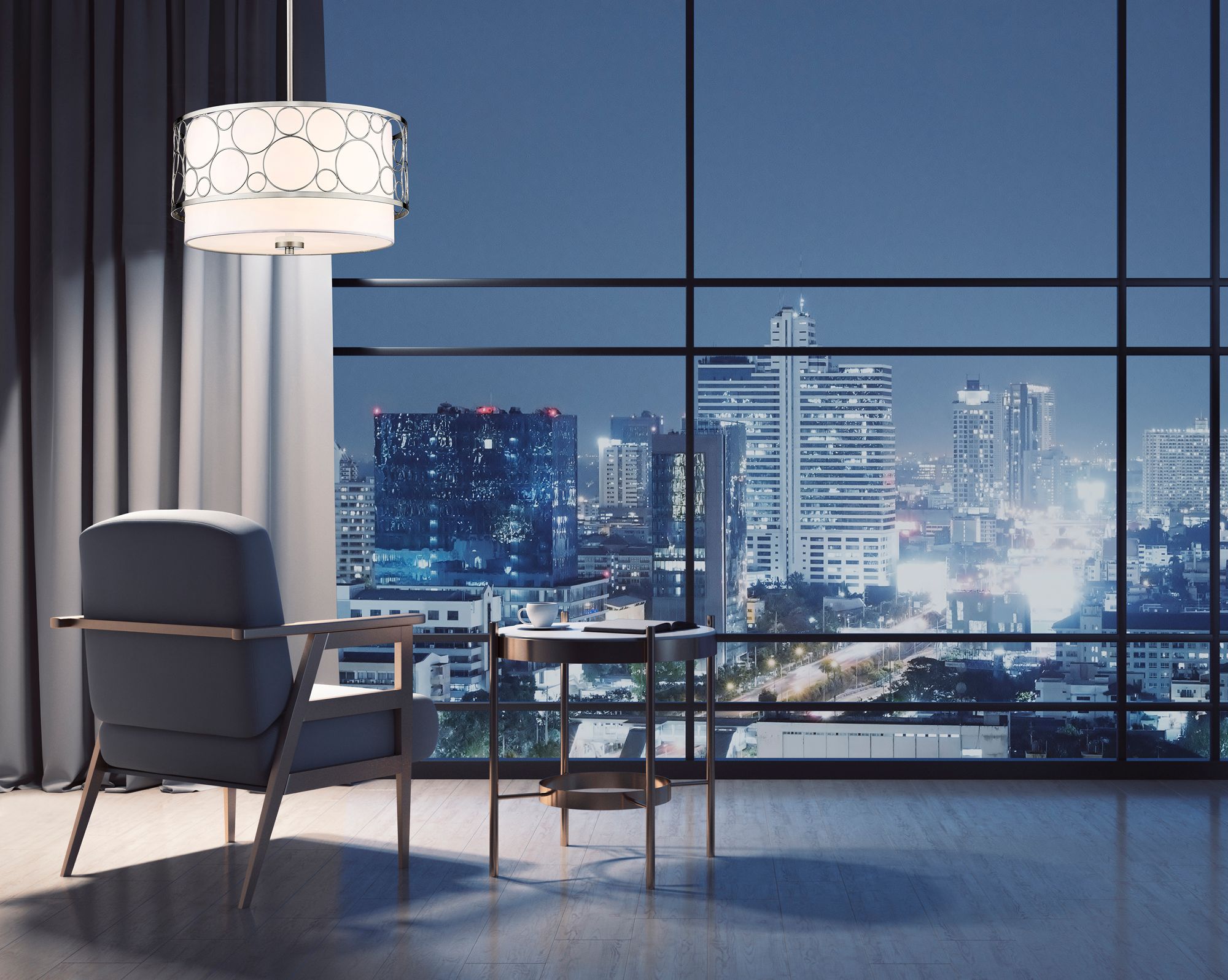 Image 3 Z-Lite 3 Light Pendant in Brushed Nickel Finish more views