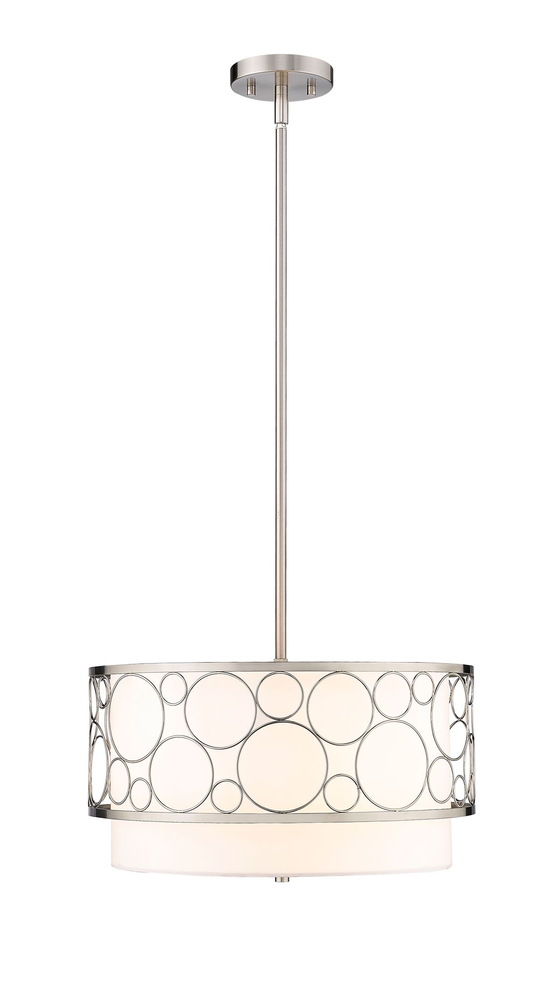 Image 4 Z-Lite 3 Light Pendant in Brushed Nickel Finish more views