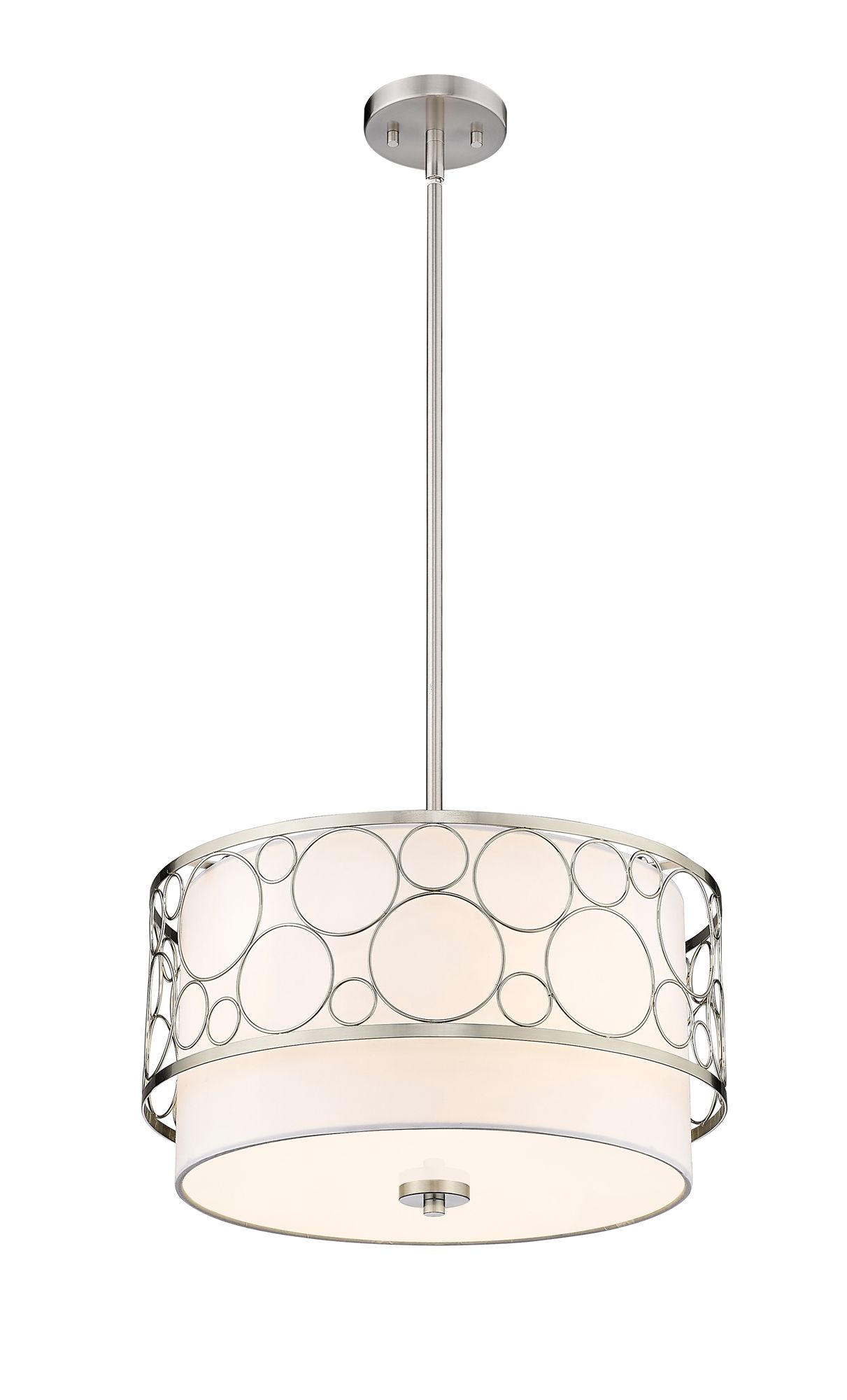 Image 5 Z-Lite 3 Light Pendant in Brushed Nickel Finish more views