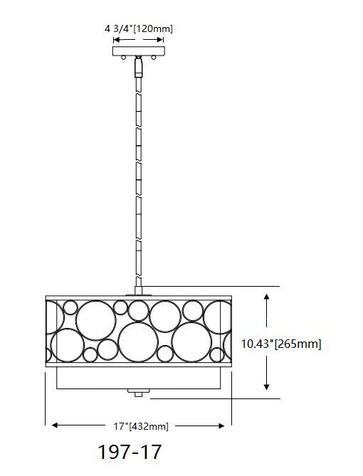 Z-Lite 3 Light Pendant in Brushed Nickel Finish