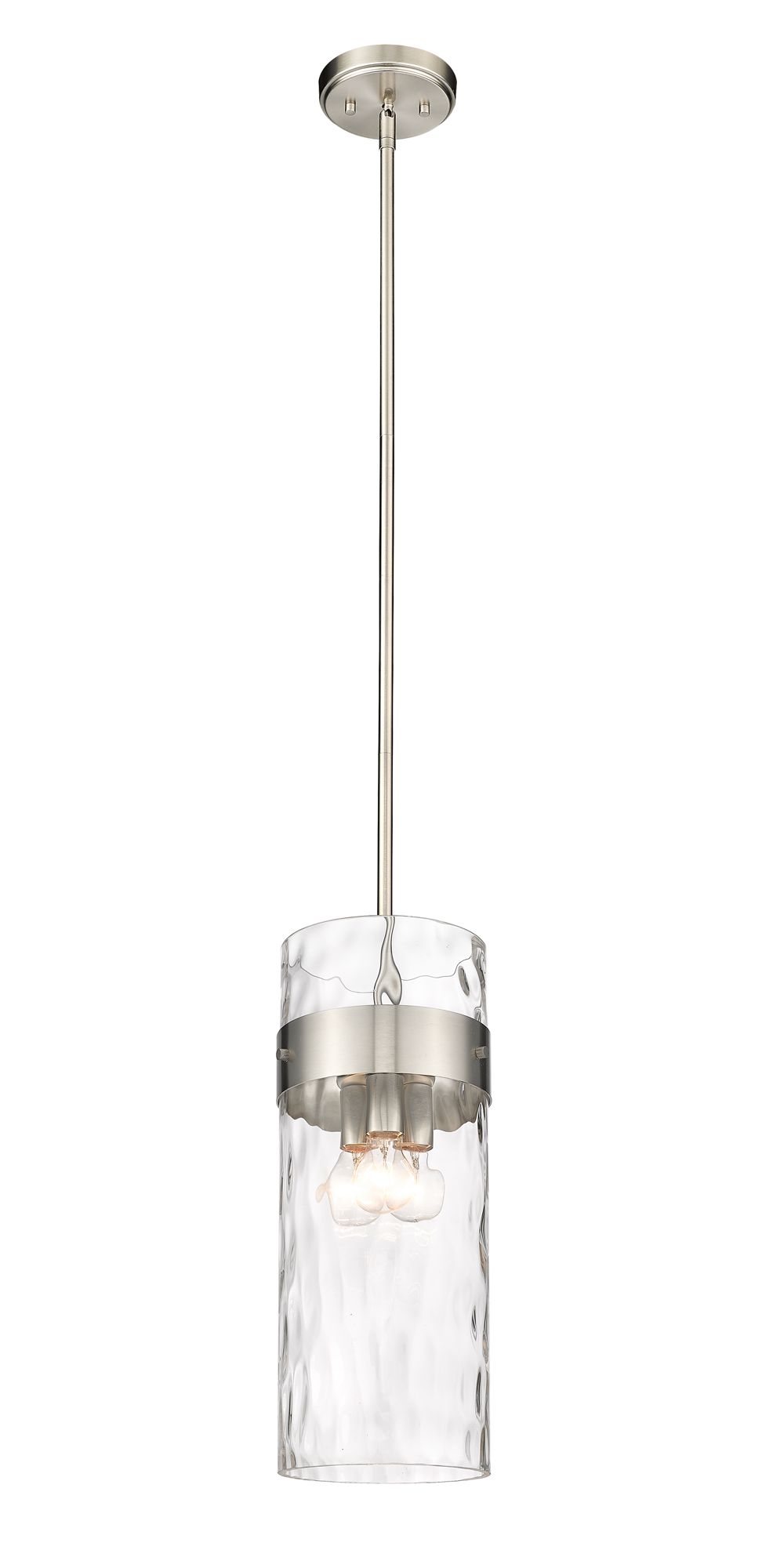 Thumbnail4 of Z-Lite 3 Light Pendant in Brushed Nickel Finish more views