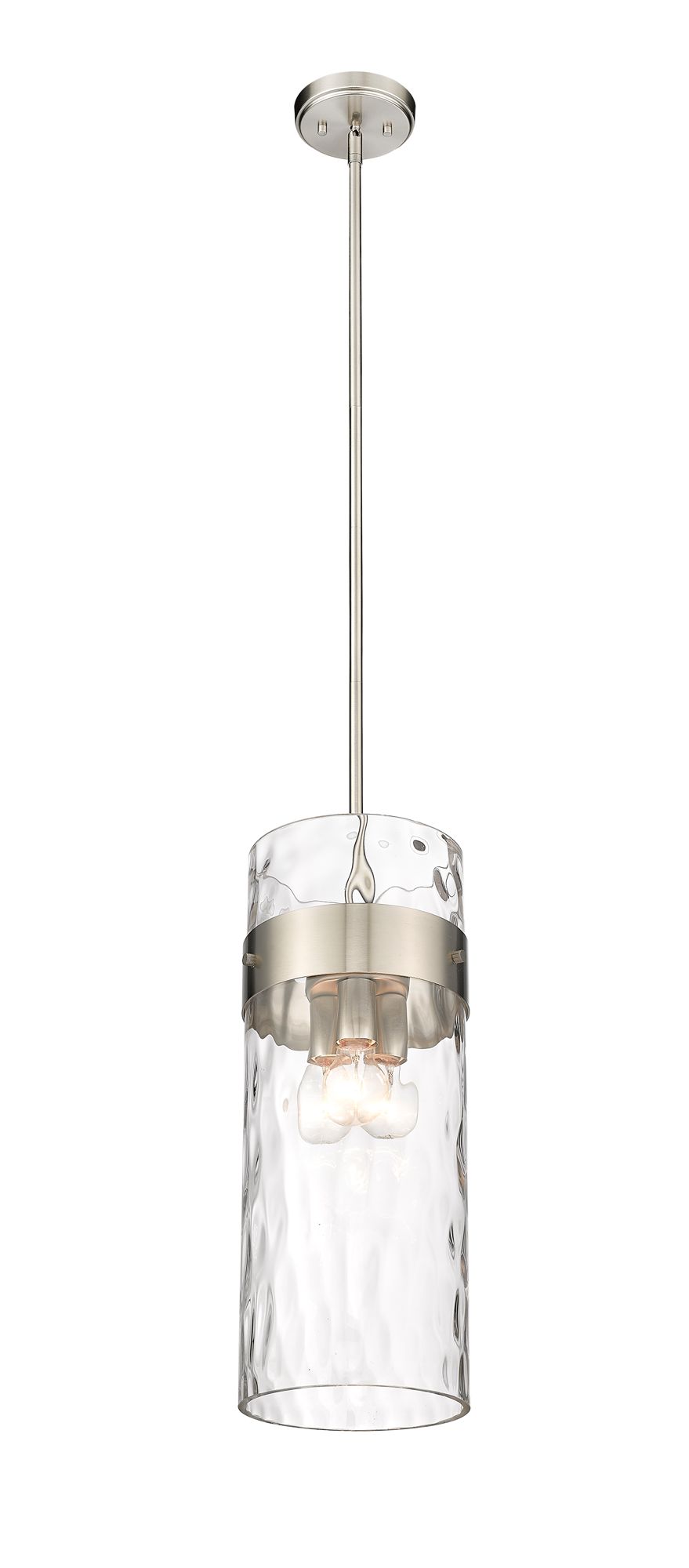 Z-Lite 3 Light Pendant in Brushed Nickel Finish