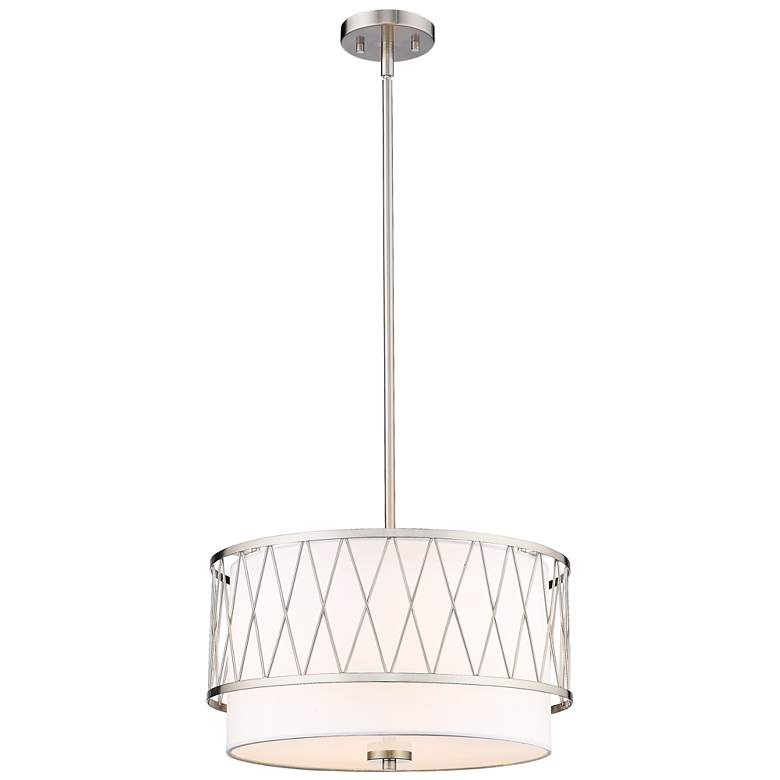 Image 1 Z-Lite 3 Light Pendant in Brushed Nickel Finish