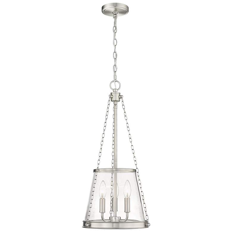 Image 1 Z-Lite 3 Light Pendant in Brushed Nickel Finish