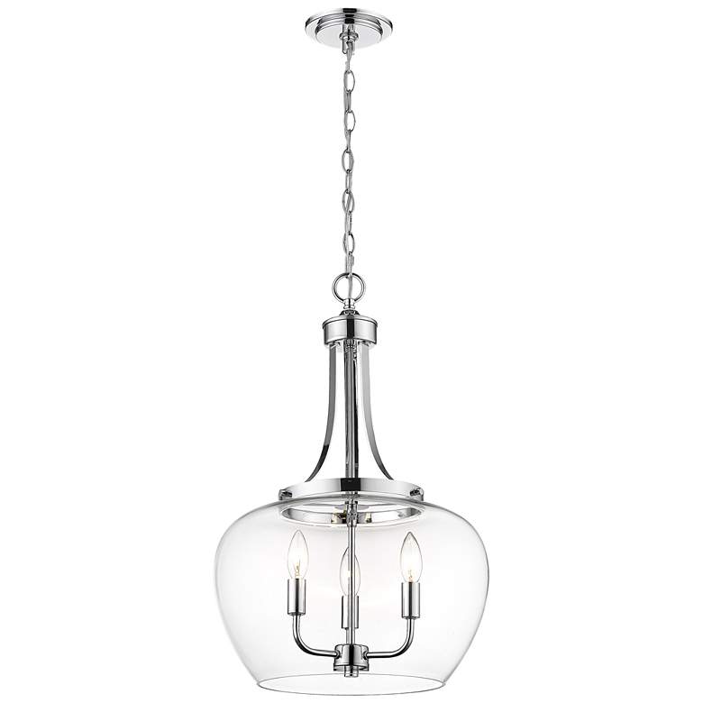 Image 1 Z-Lite 3 Light Pendant in Chrome Finish