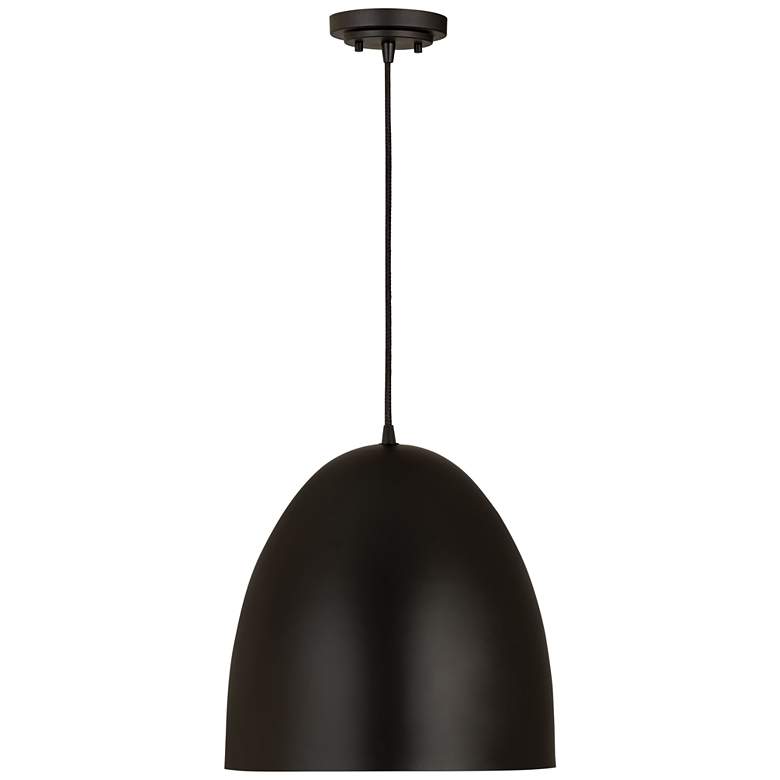 Image 1 Z-Lite 3 Light Pendant in Matte Black Finish
