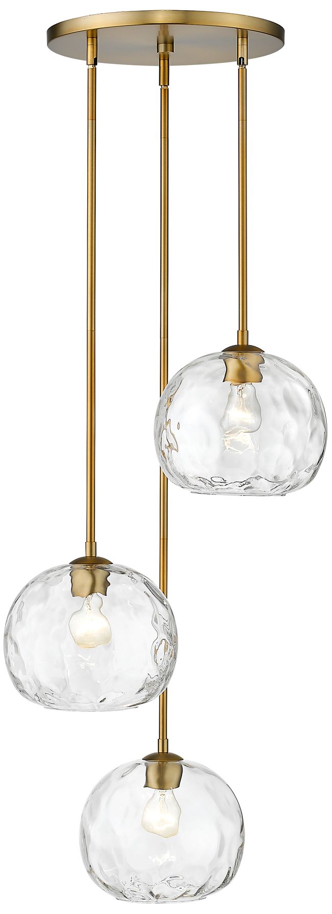 Image 2 Z-Lite 3 Light Pendant in Olde Brass Finish more views