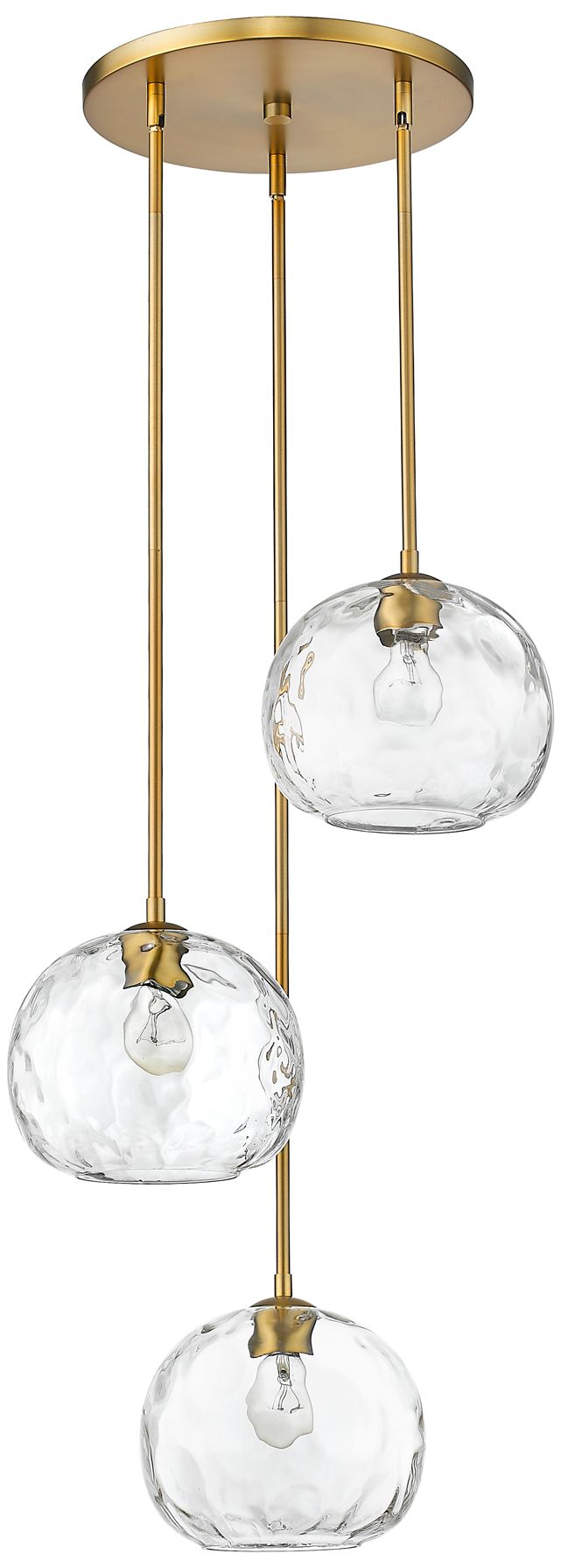 Image 3 Z-Lite 3 Light Pendant in Olde Brass Finish more views