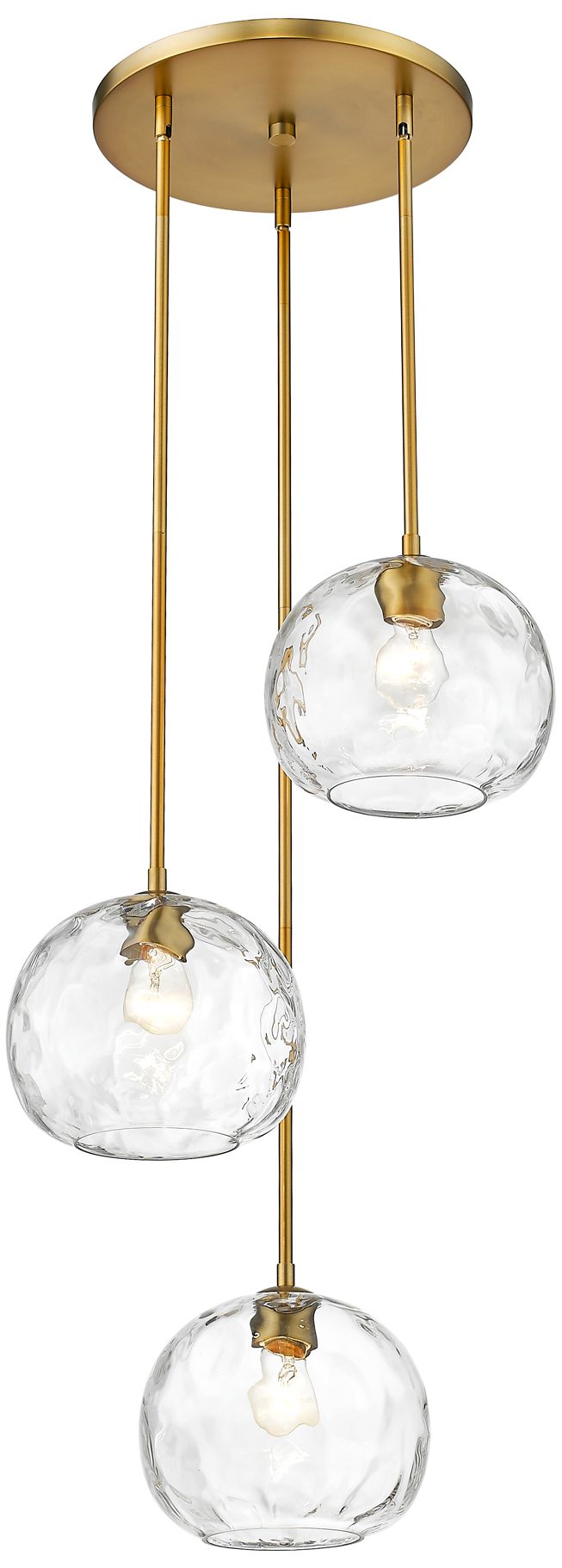 Image 4 Z-Lite 3 Light Pendant in Olde Brass Finish more views