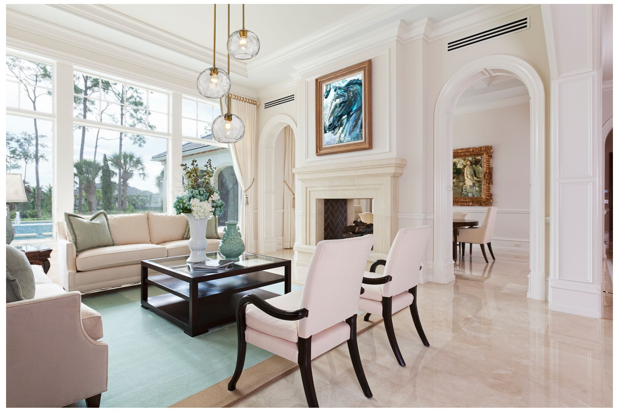 Image 5 Z-Lite 3 Light Pendant in Olde Brass Finish more views