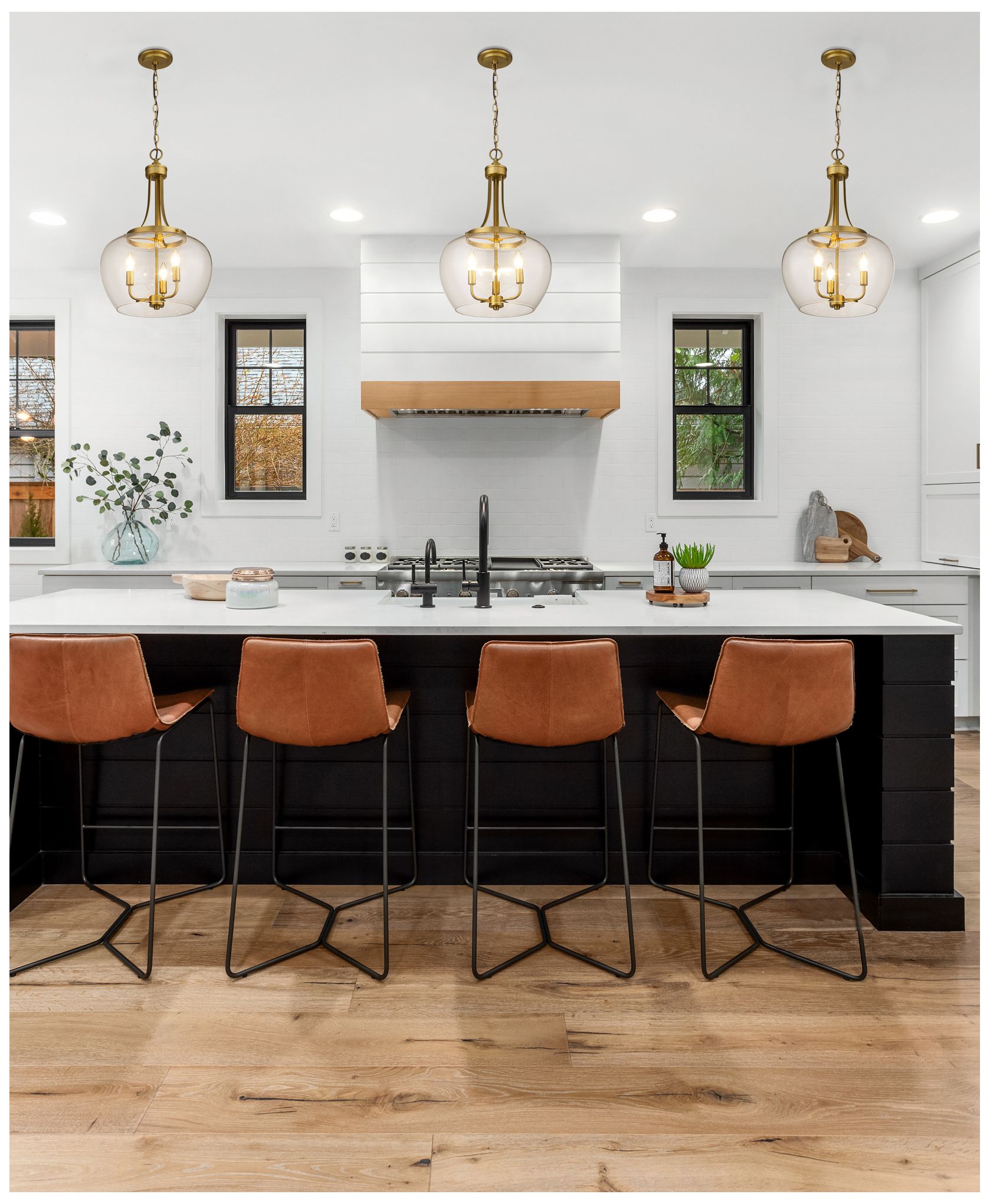 Image 2 Z-Lite 3 Light Pendant in Olde Brass Finish more views