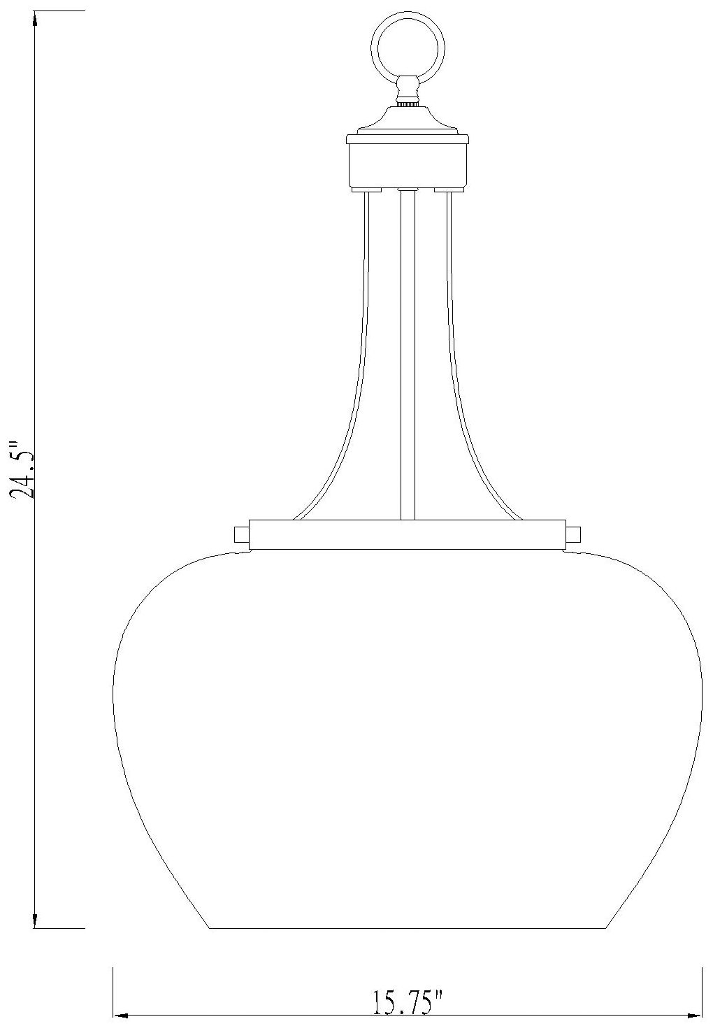 Z-Lite 3 Light Pendant in Olde Brass Finish