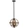 Z-Lite 3 Light Pendant in Rustic Mahogany Finish