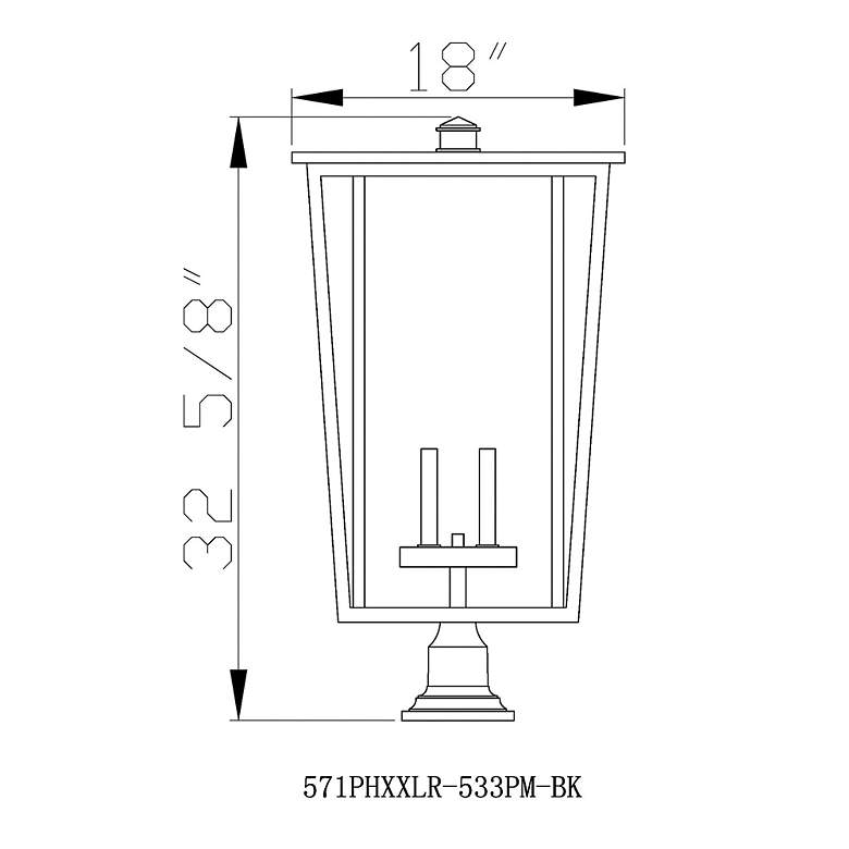Image 2 Z-Lite 4 Light Outdoor Pier Mounted Fixture in Black Finish more views