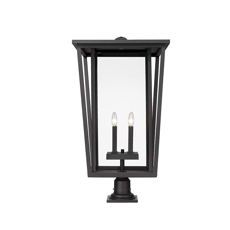 Image 5 Z-Lite 4 Light Outdoor Pier Mounted Fixture in Black Finish more views
