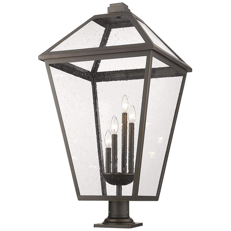 Image 1 Z-Lite 4 Light Outdoor Pier Mounted Fixture in Oil Rubbed Bronze Finish