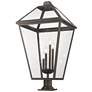 Z-Lite 4 Light Outdoor Pier Mounted Fixture in Oil Rubbed Bronze Finish