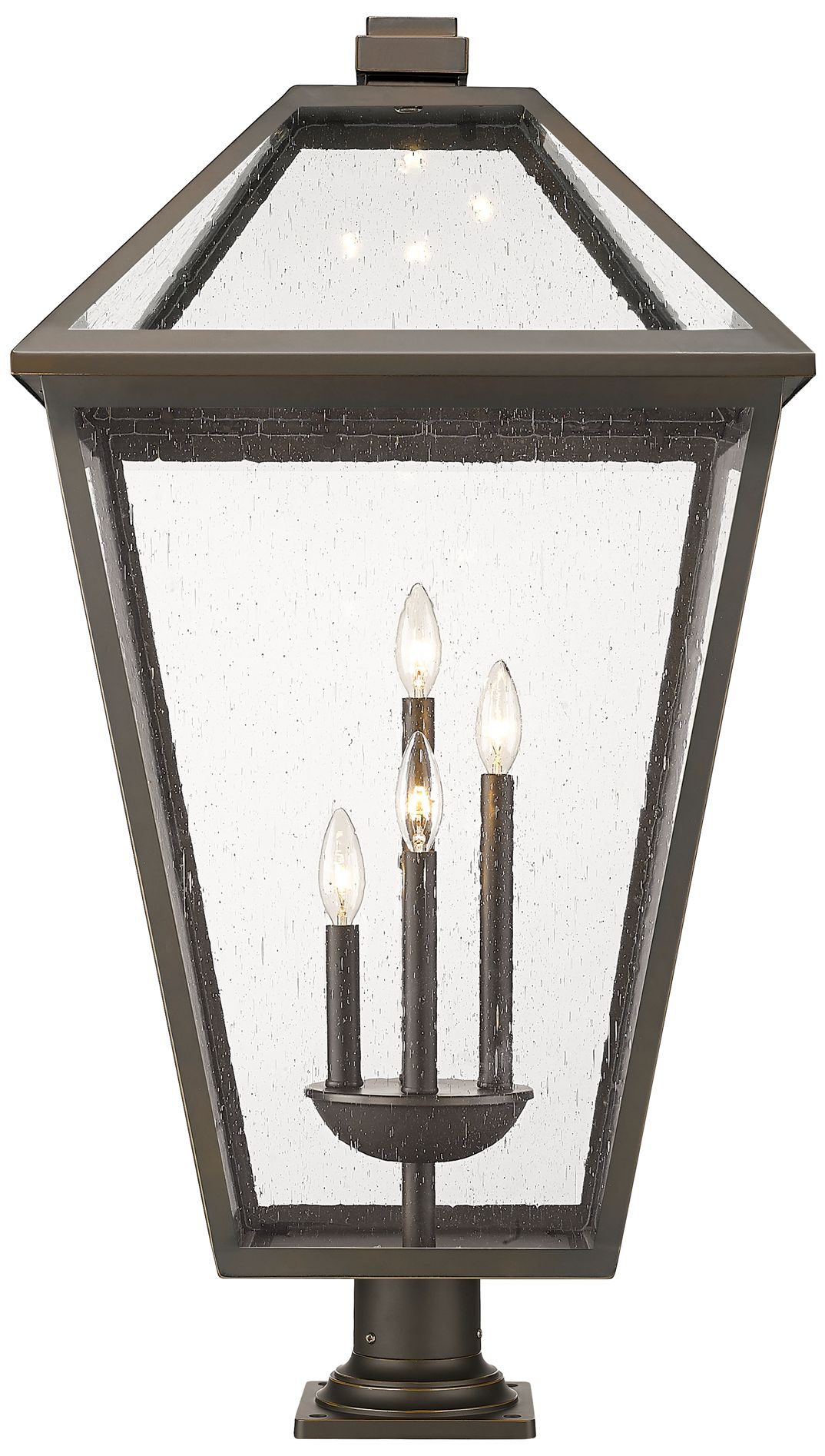 Image 4 Z-Lite 4 Light Outdoor Pier Mounted Fixture in Oil Rubbed Bronze Finish more views