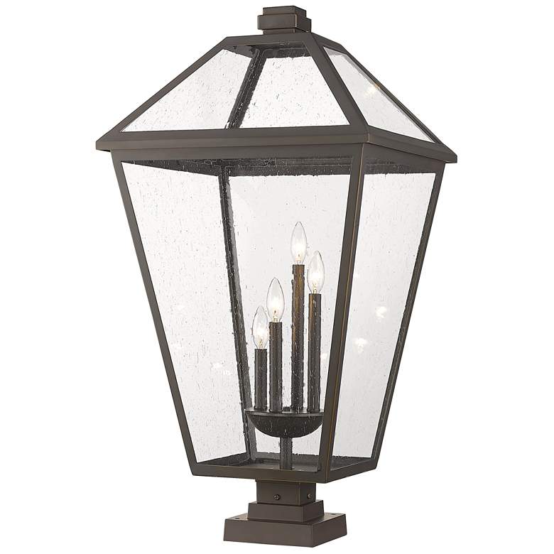 Image 1 Z-Lite 4 Light Outdoor Pier Mounted Fixture in Oil Rubbed Bronze Finish