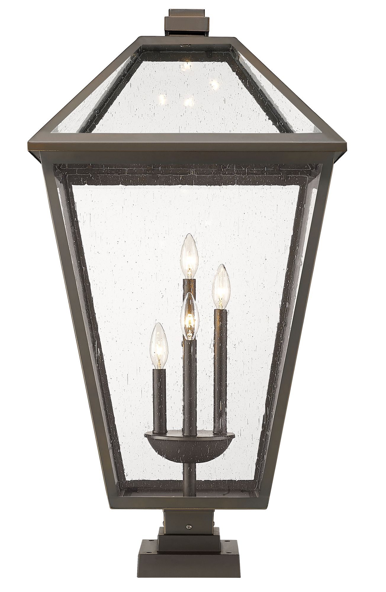 Image 4 Z-Lite 4 Light Outdoor Pier Mounted Fixture in Oil Rubbed Bronze Finish more views