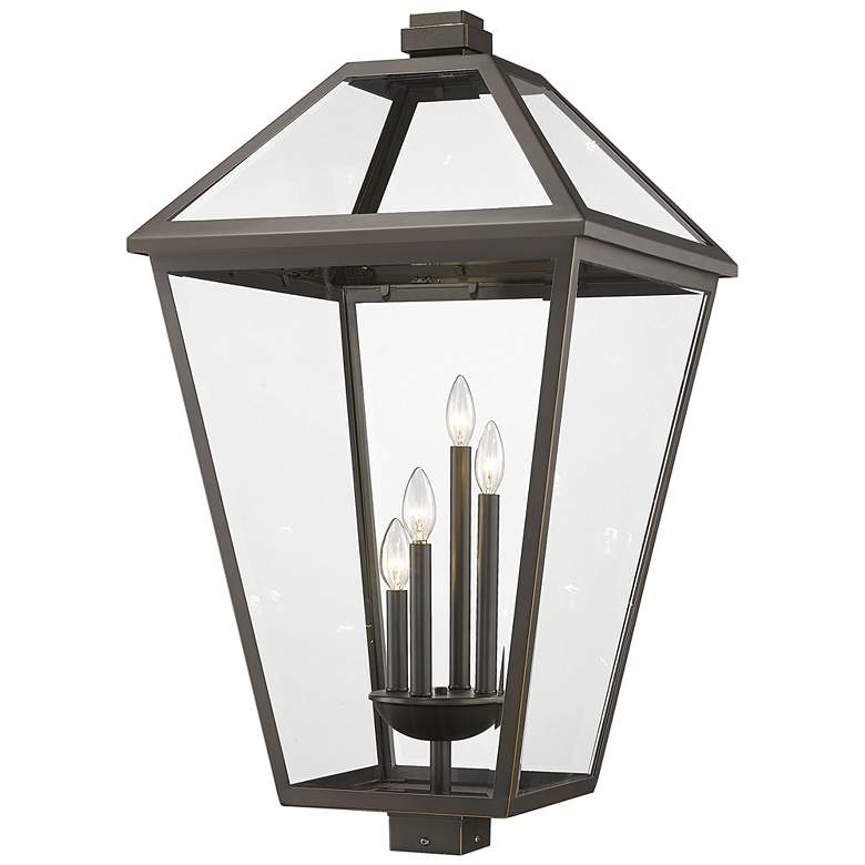 Image 1 Z-Lite 4 Light Outdoor Post Mount Fixture in Oil Rubbed Bronze Finish