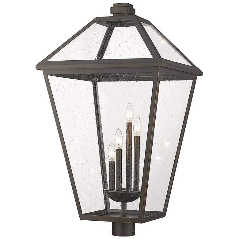 Image 1 Z-Lite 4 Light Outdoor Post Mount Fixture in Oil Rubbed Bronze Finish