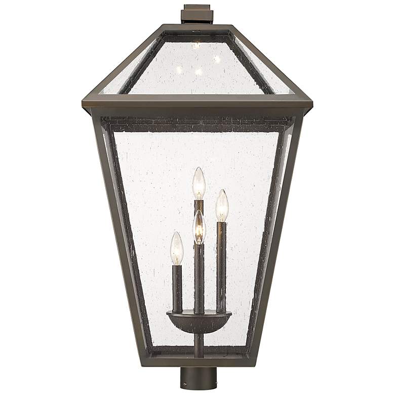 Image 2 Z-Lite 4 Light Outdoor Post Mount Fixture in Oil Rubbed Bronze Finish more views