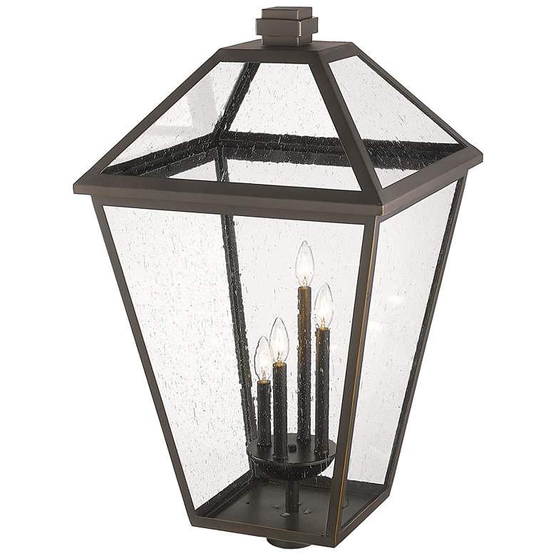 Image 3 Z-Lite 4 Light Outdoor Post Mount Fixture in Oil Rubbed Bronze Finish more views