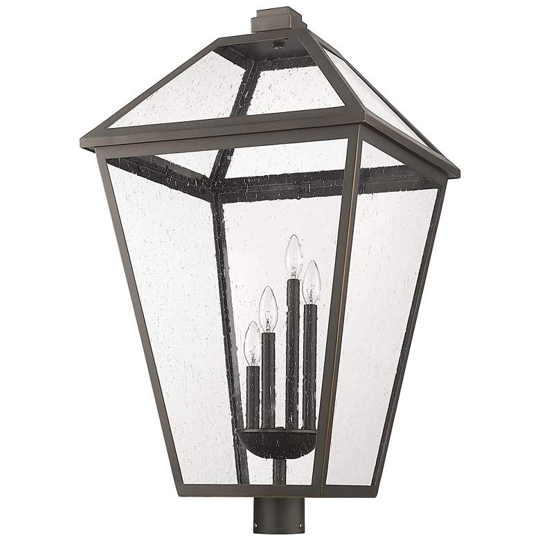 Image 5 Z-Lite 4 Light Outdoor Post Mount Fixture in Oil Rubbed Bronze Finish more views