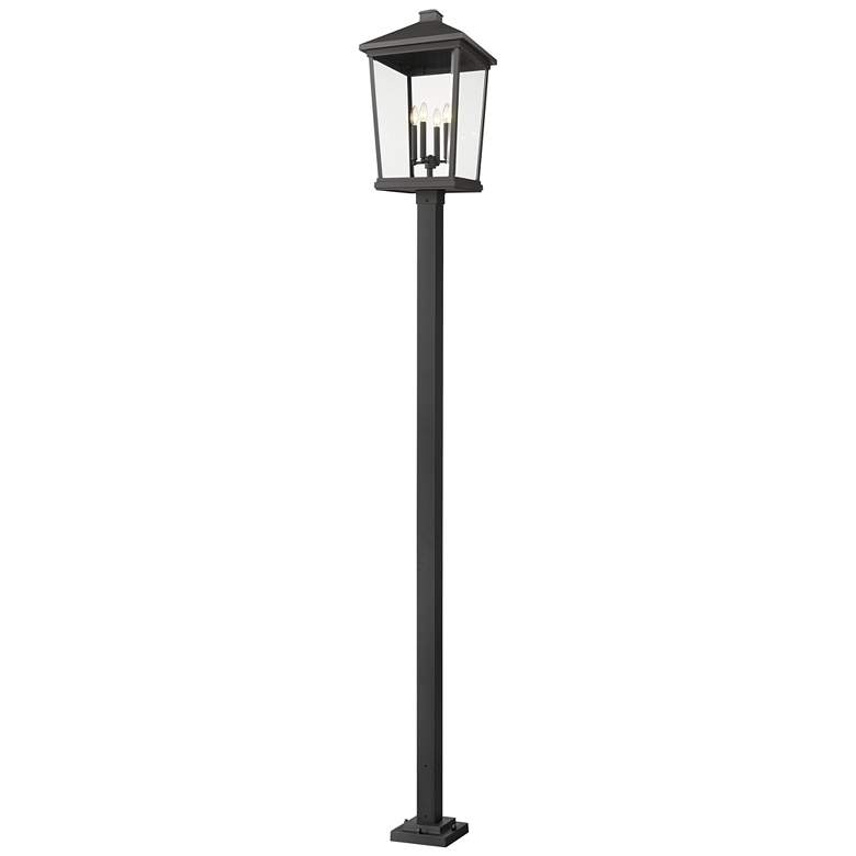 Image 1 Z-Lite 4 Light Outdoor Post Mounted Fixture in Black Finish