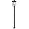 Z-Lite 4 Light Outdoor Post Mounted Fixture in Black Finish