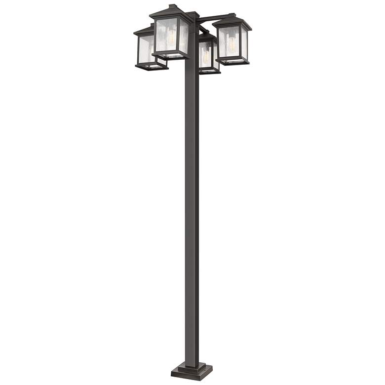 Image 1 Z-Lite 4 Light Outdoor Post Mounted Fixture in Oil Rubbed Bronze Finish