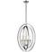 Z-Lite 4 Light Pendant in Brushed Nickel Finish