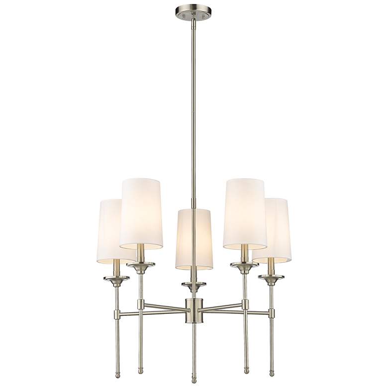 Image 1 Z-Lite 5 Light Chandelier in Brushed Nickel Finish