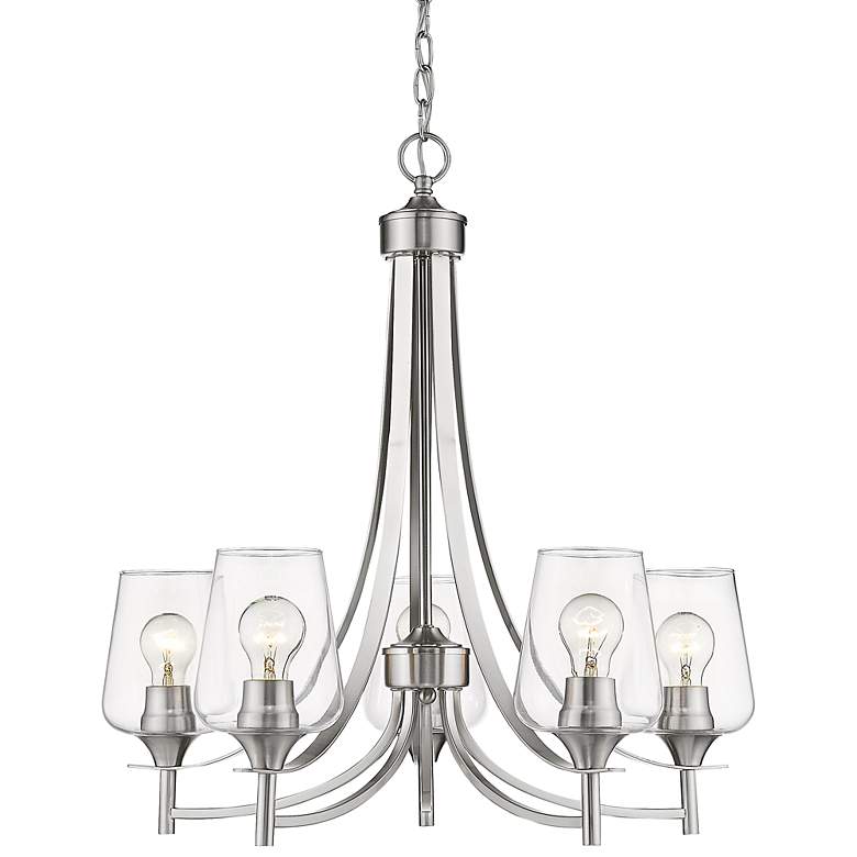 Image 3 Z-Lite 5 Light Chandelier in Brushed Nickel Finish