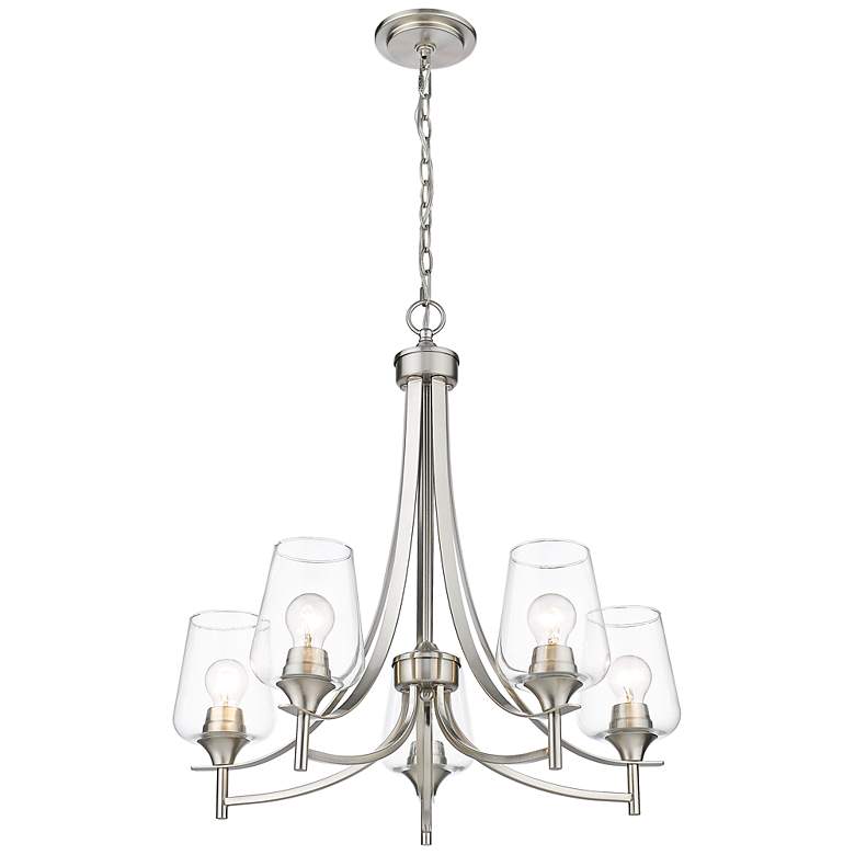Image 6 Z-Lite 5 Light Chandelier in Brushed Nickel Finish more views