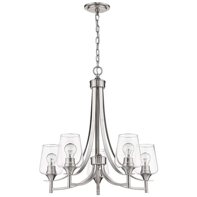 Image 7 Z-Lite 5 Light Chandelier in Brushed Nickel Finish more views