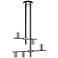 Z-Lite 5 Light Chandelier in Mate Black + Polished Nickel Finish