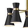4_Z-Lite 5 Light Chandelier in Matte Black + Heritage Brass Finish more views