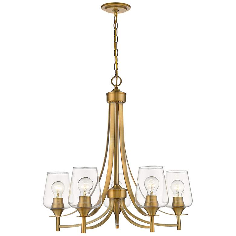 Image 2 Z-Lite 5 Light Chandelier in Olde Brass Finish