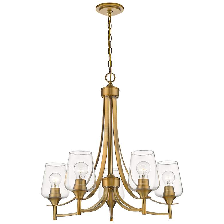 Image 6 Z-Lite 5 Light Chandelier in Olde Brass Finish more views