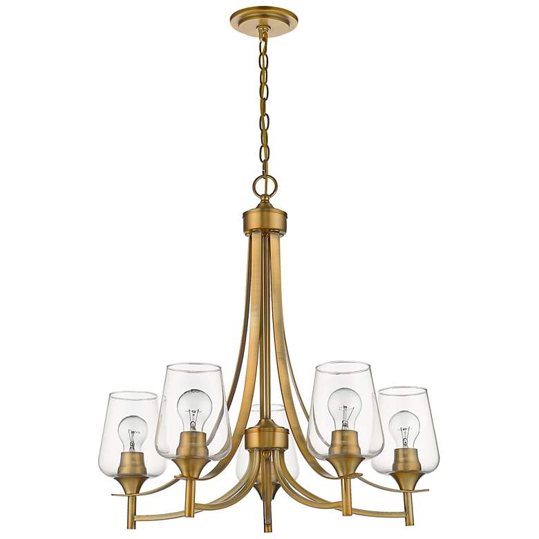Image 7 Z-Lite 5 Light Chandelier in Olde Brass Finish more views