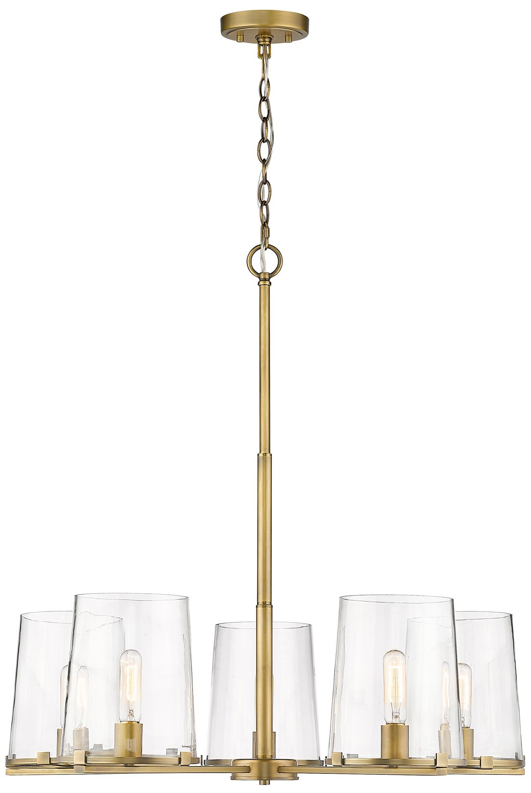 Image 4 Z-Lite 5 Light Chandelier in Rubbed Brass Finish more views
