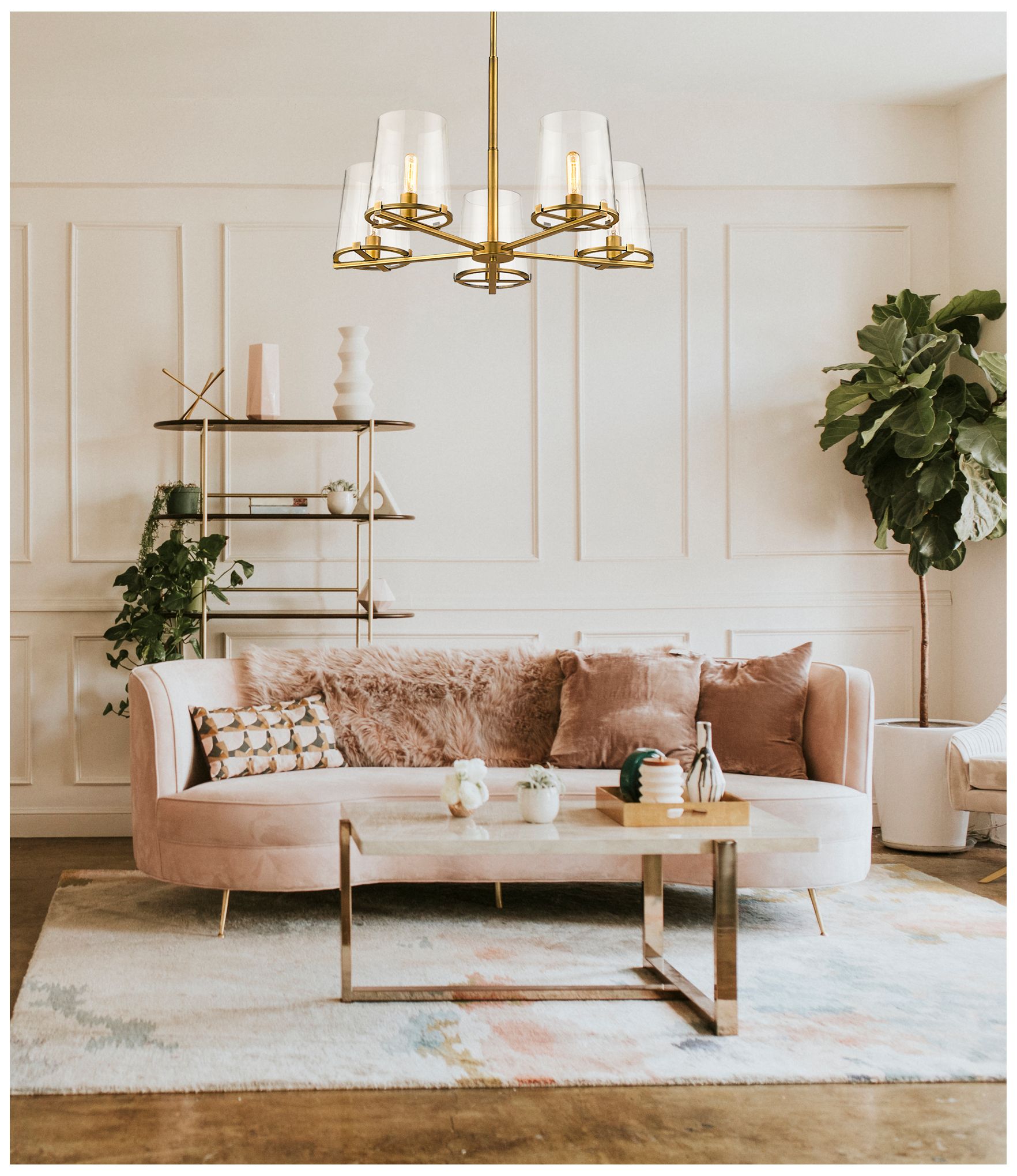 Image 6 Z-Lite 5 Light Chandelier in Rubbed Brass Finish more views