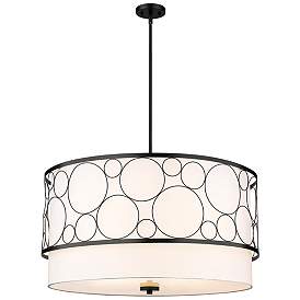 Image1 of Z-Lite 5 Light Pendant in Matte Black Finish