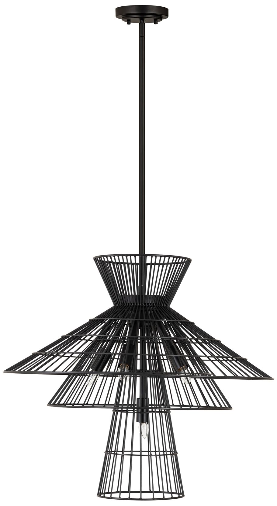 Image 7 Z-Lite 6 Light Chandelier in Matte Black Finish more views