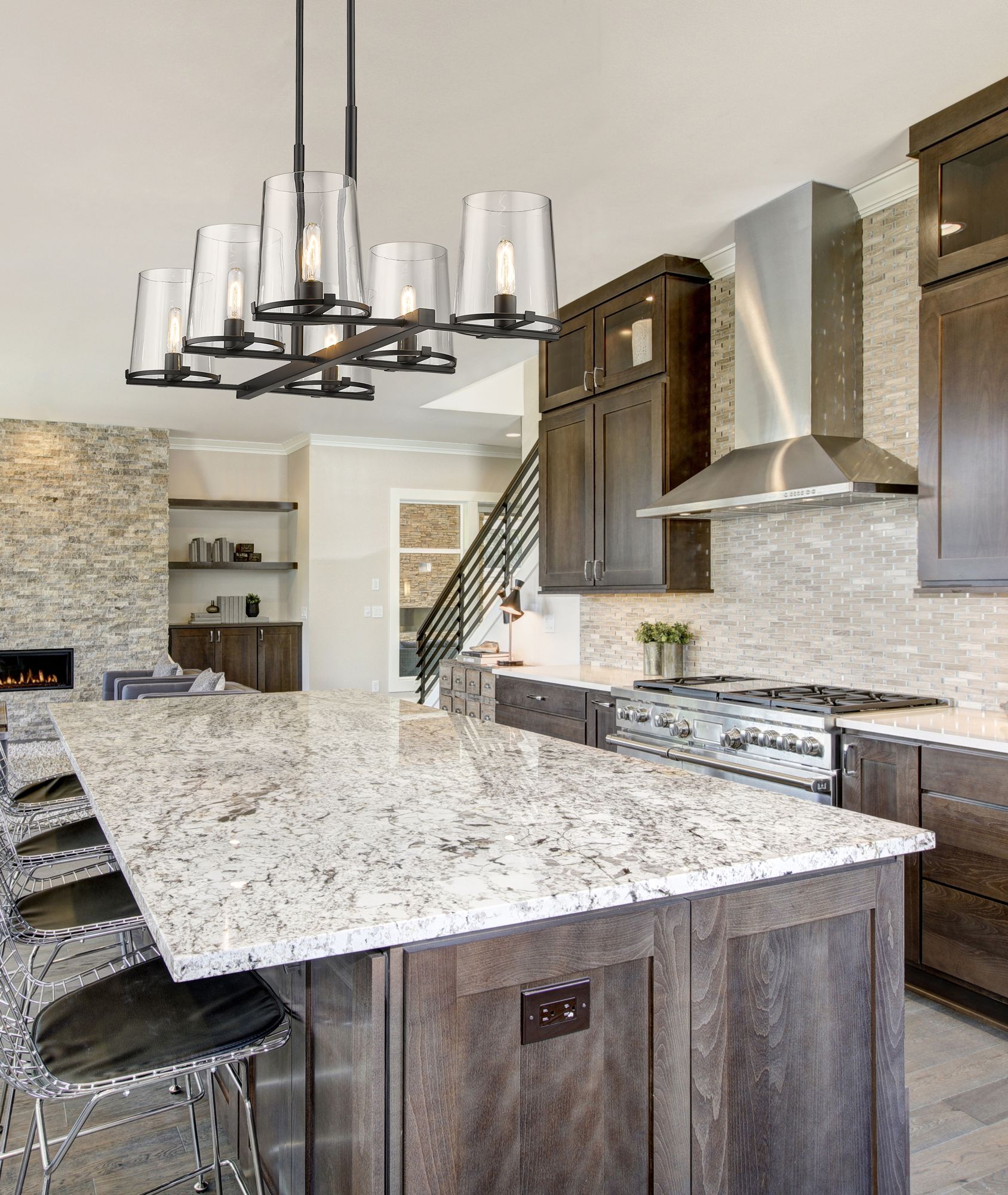 Image 2 Z-Lite 6 Light Chandelier in Matte Black Finish more views