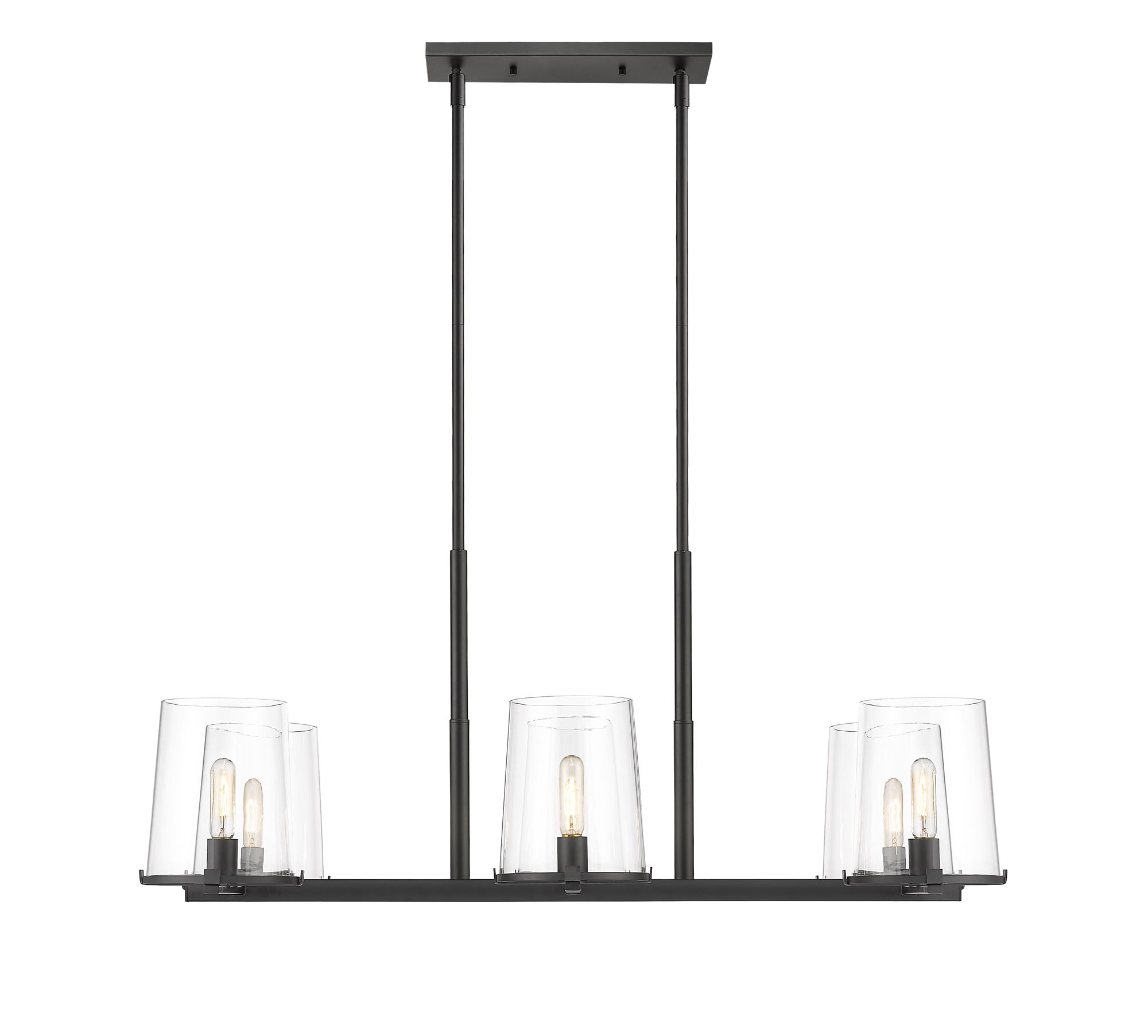 Image 4 Z-Lite 6 Light Chandelier in Matte Black Finish more views