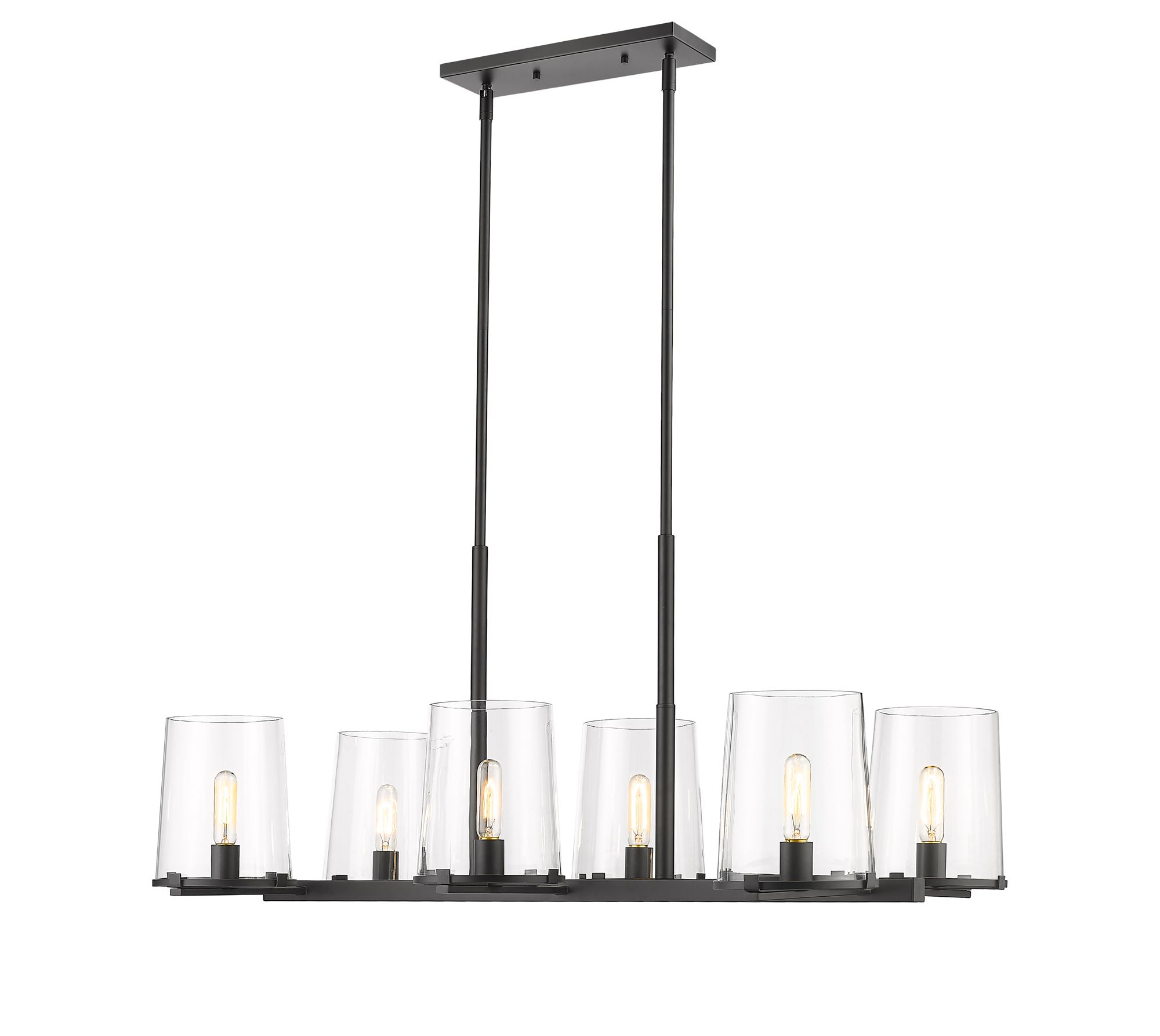 Image 5 Z-Lite 6 Light Chandelier in Matte Black Finish more views