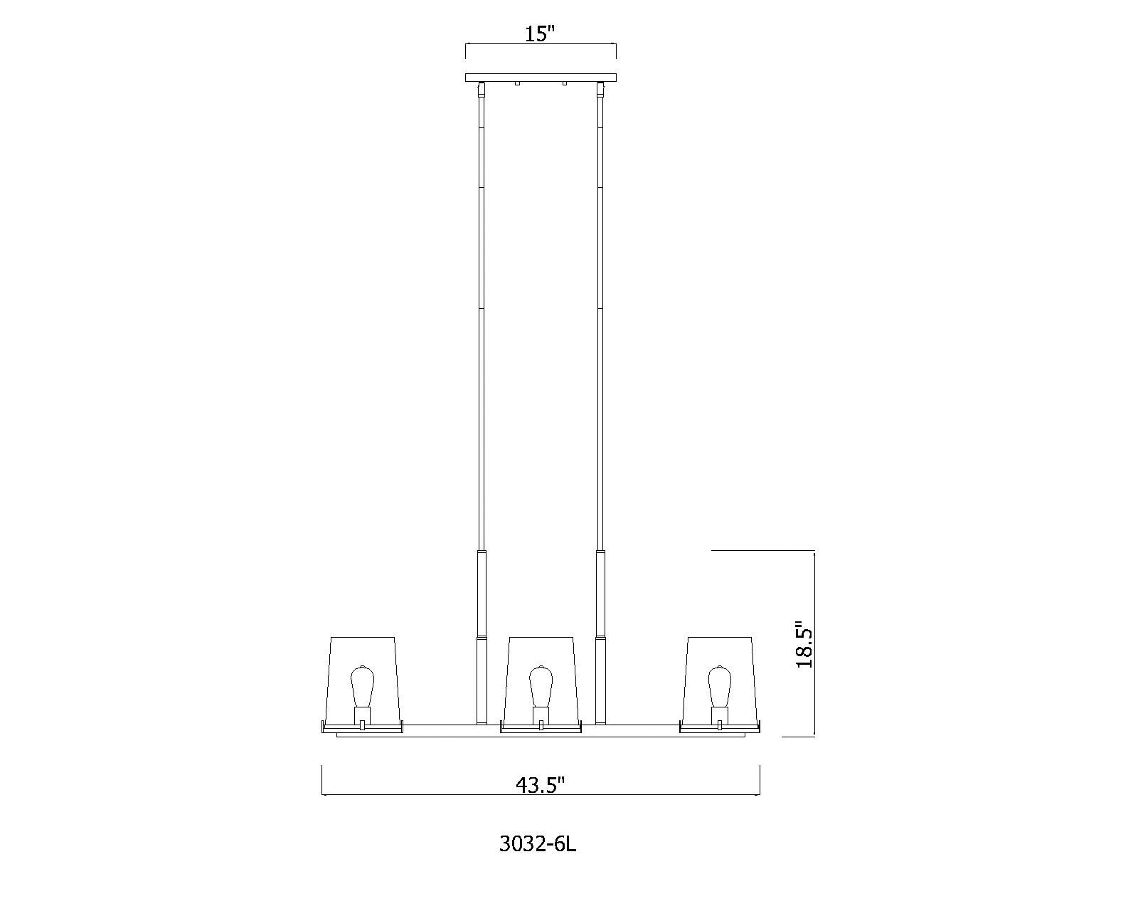 Z-Lite 6 Light Chandelier in Matte Black Finish